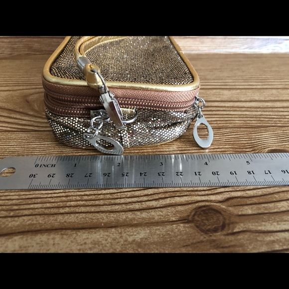 Gold Sparkly Structured Wristlet - Picture 3 of 8
